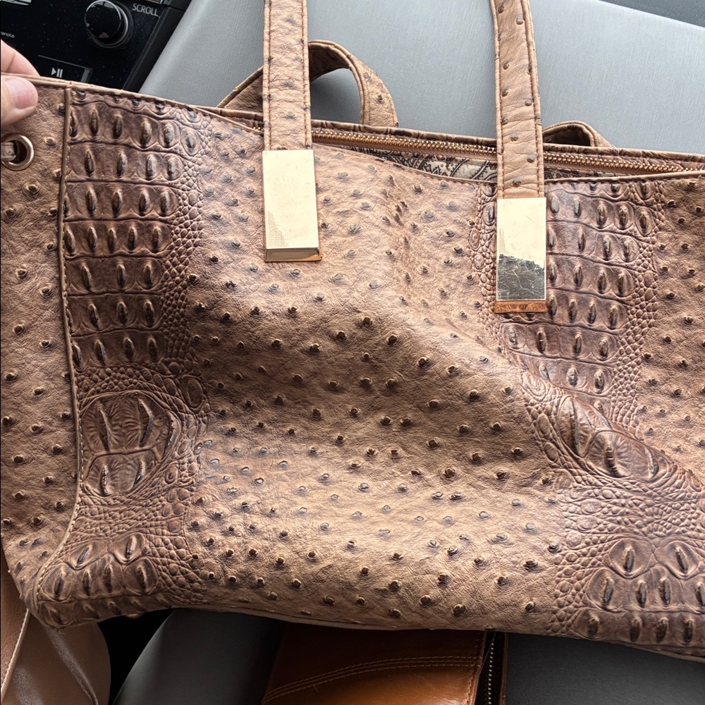 Elegant Paisley Bag in Brown and Cream ostrich C established 1946
